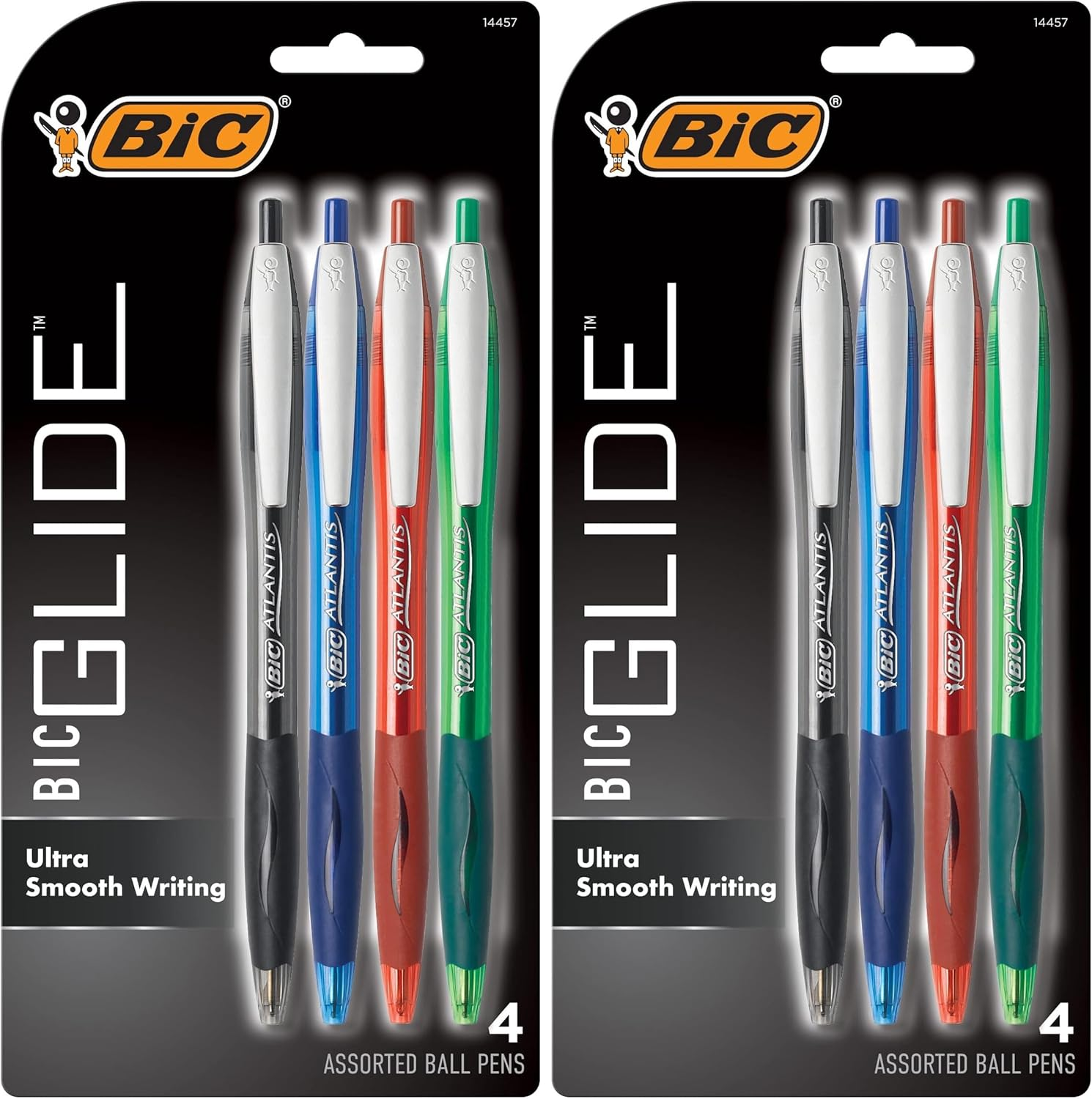 BIC Atlantis Original Retractable Ballpoint Pen Medium Point (1.0 Mm) - Blue, Pack of 4 Pens