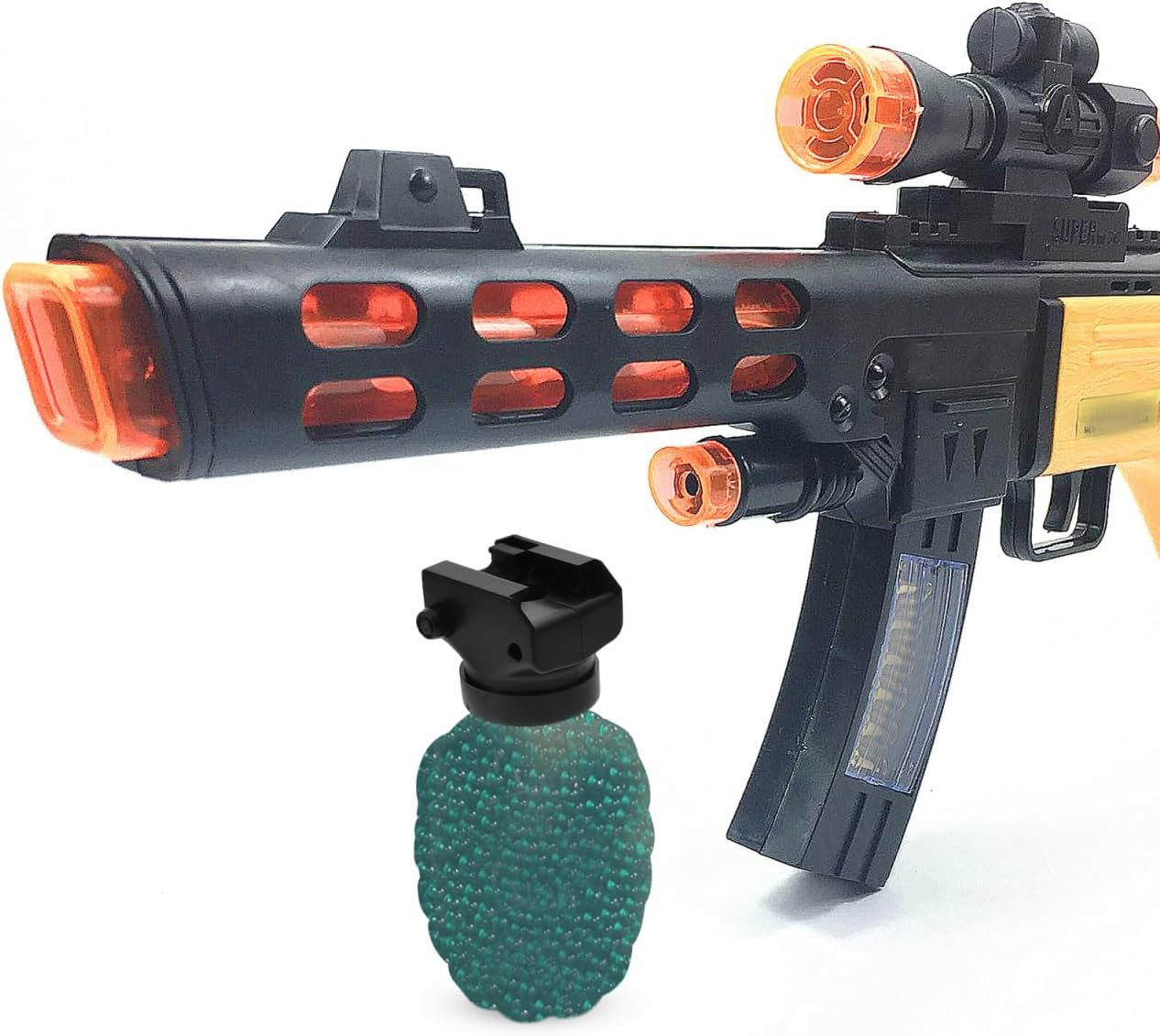 UPKOCH Waters Gels Bead Subpack Bottle 3 Sets Waters Bullets Bead Refill Bottle Ammobottle Plastic Funnel Pineapple Bottle Waters Gels Bead Accessories for Gelgun Outdoor Play image number 1