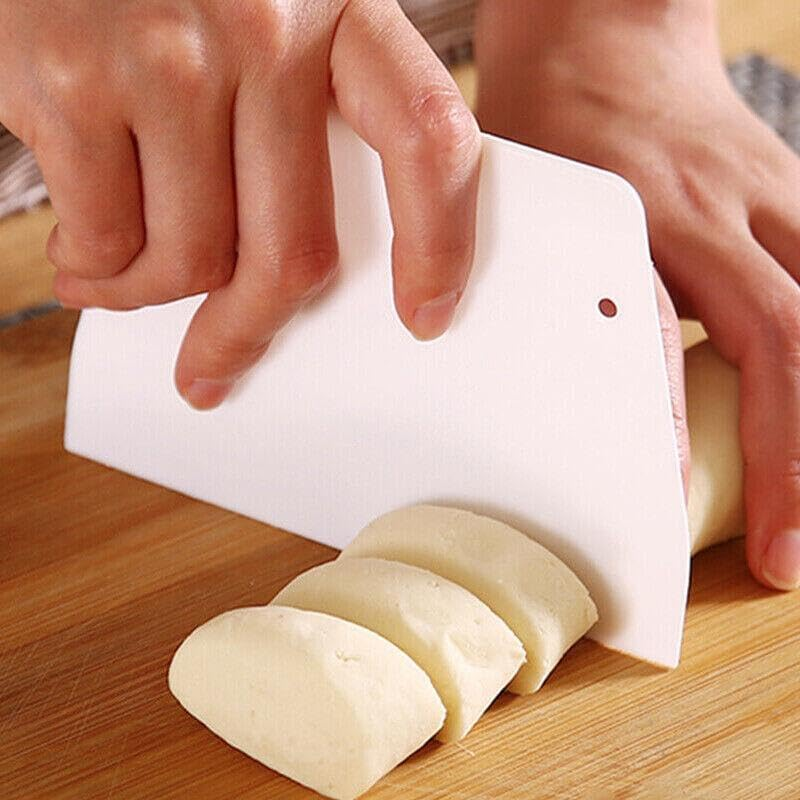 3 Pcs Dough Cutter Scraper Kitchen Tool Pastry Bowl Divider Bench Scrape Fondant, Multiple Sizes image number 4