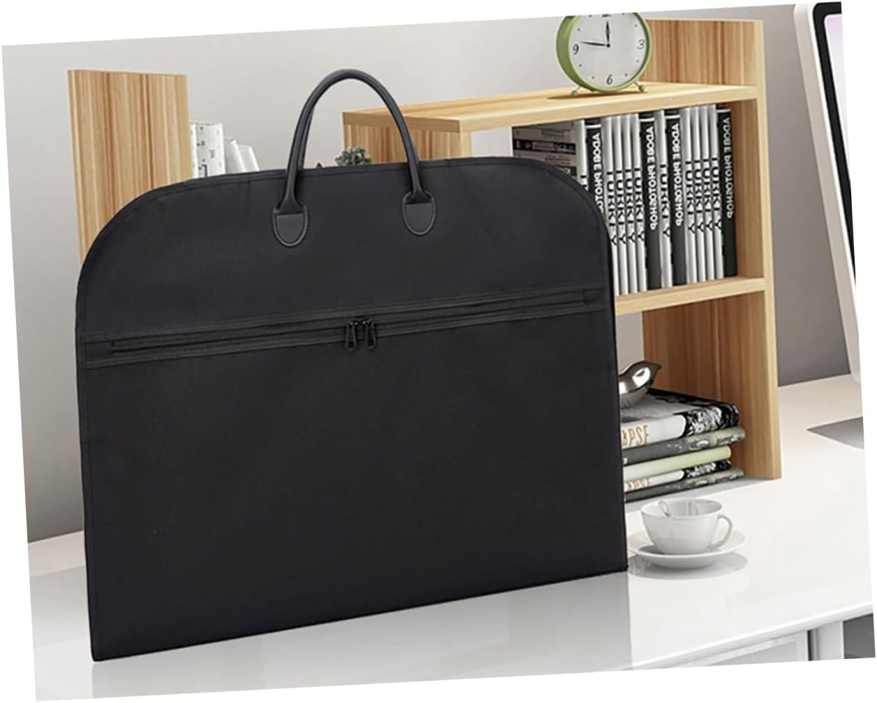 HOMOCONO Portable Suit Garment Bag Oxford Business Suit Bag Travel Cover Hanging Double Handles for Men Women image number 6