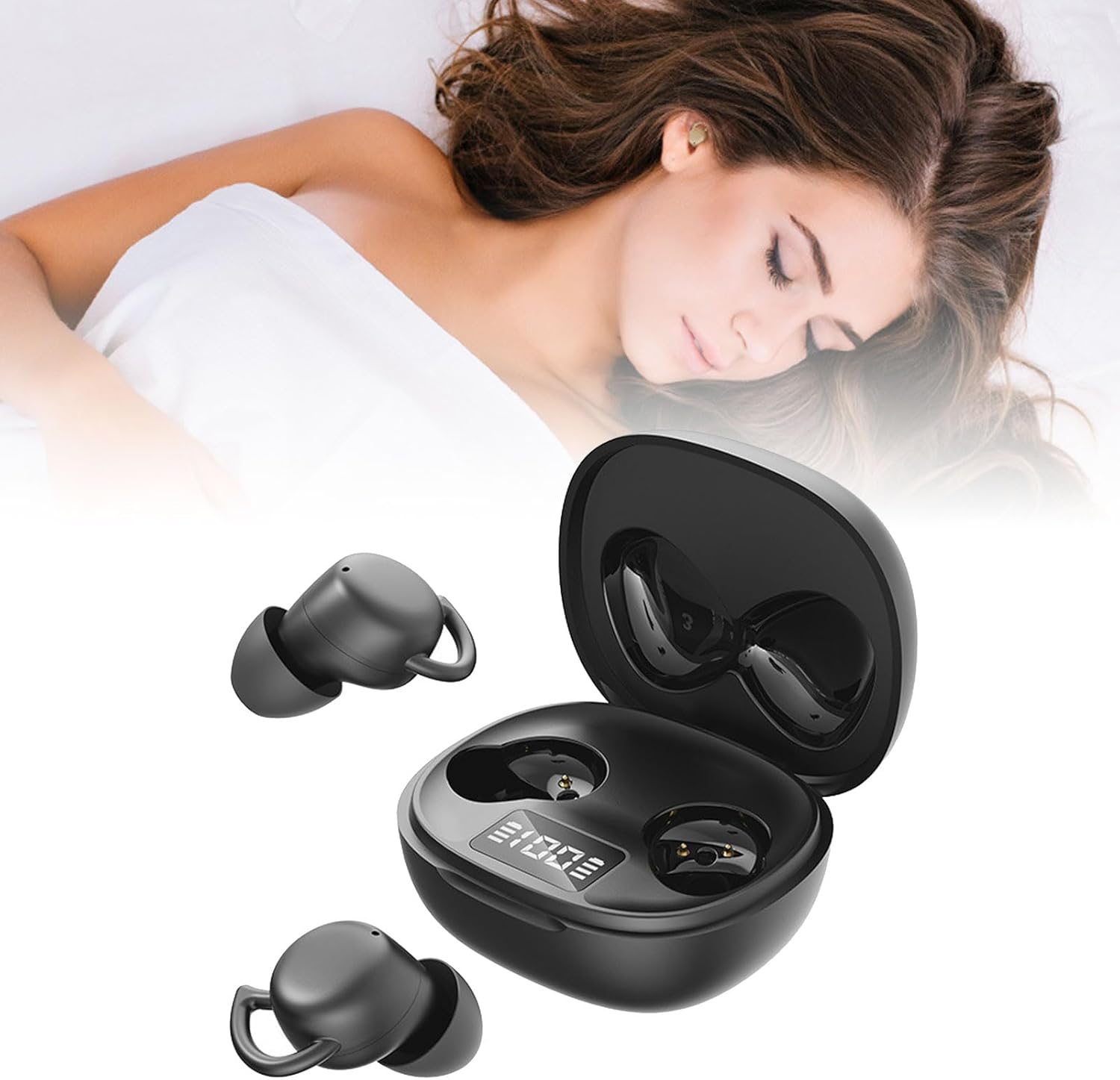Bewinner Wireless Earphones with Noise Cancellation, Bluetooth 5.4, 25 Hours Playtime, Hifi Sound, Gaming with Low Latency, Lightweight, Comfortable Fit for Running, Sports and (Black) image number 5