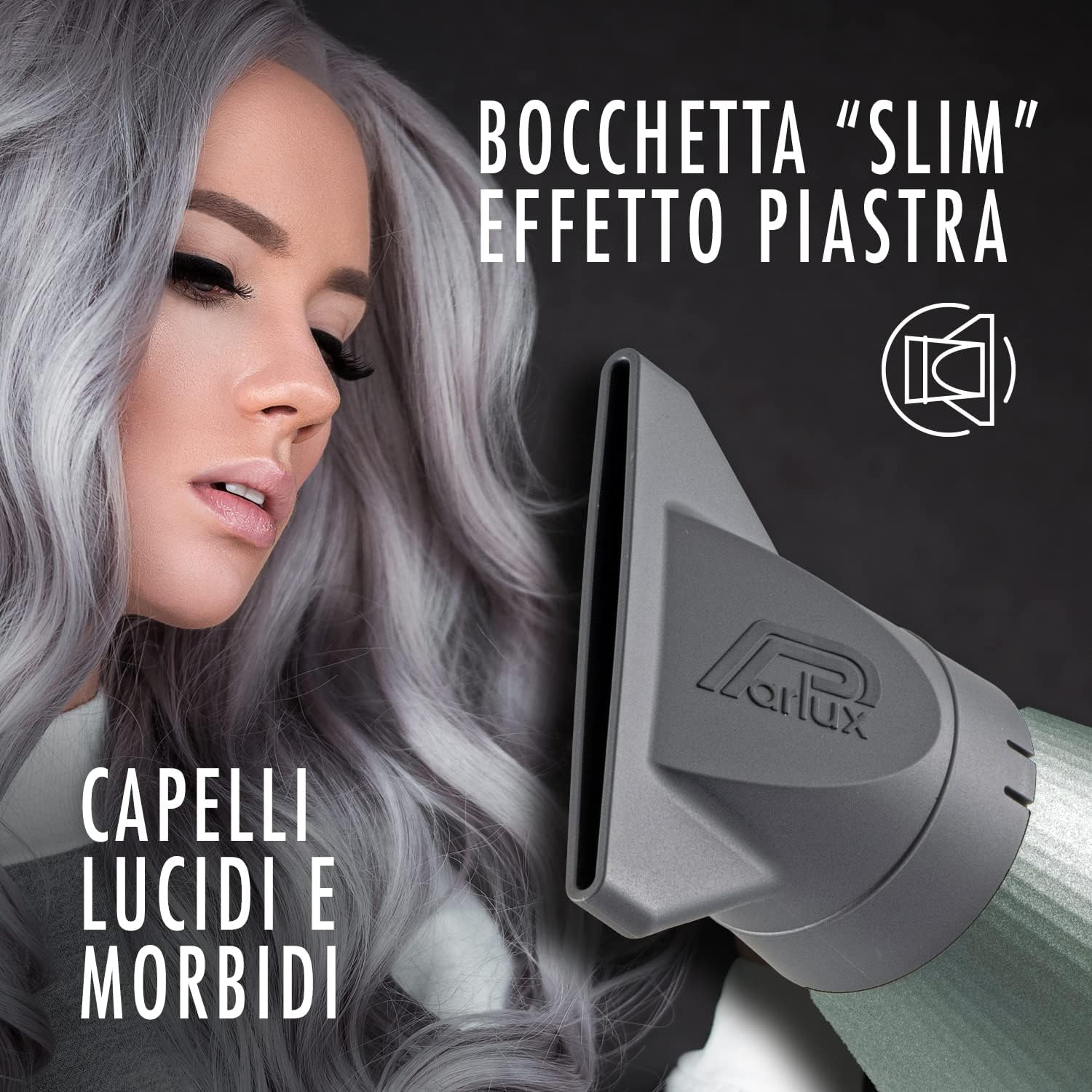 Parlux Digitalyon Professional Digital Hair Dryer with Negative Ions, Very Light and Powerful. Made in Italy (Glitter Grey) image number 1