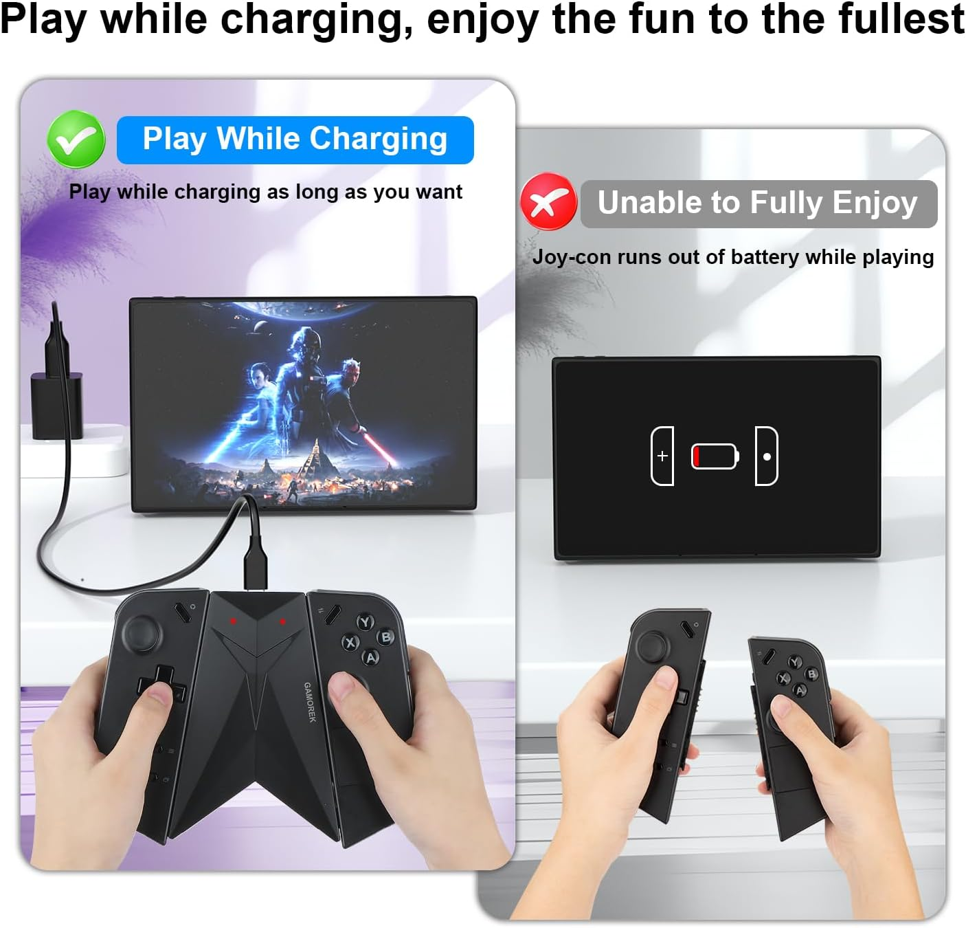 Controller Charging Connector Grip Compatible with Lenovo Legion Go image number 6