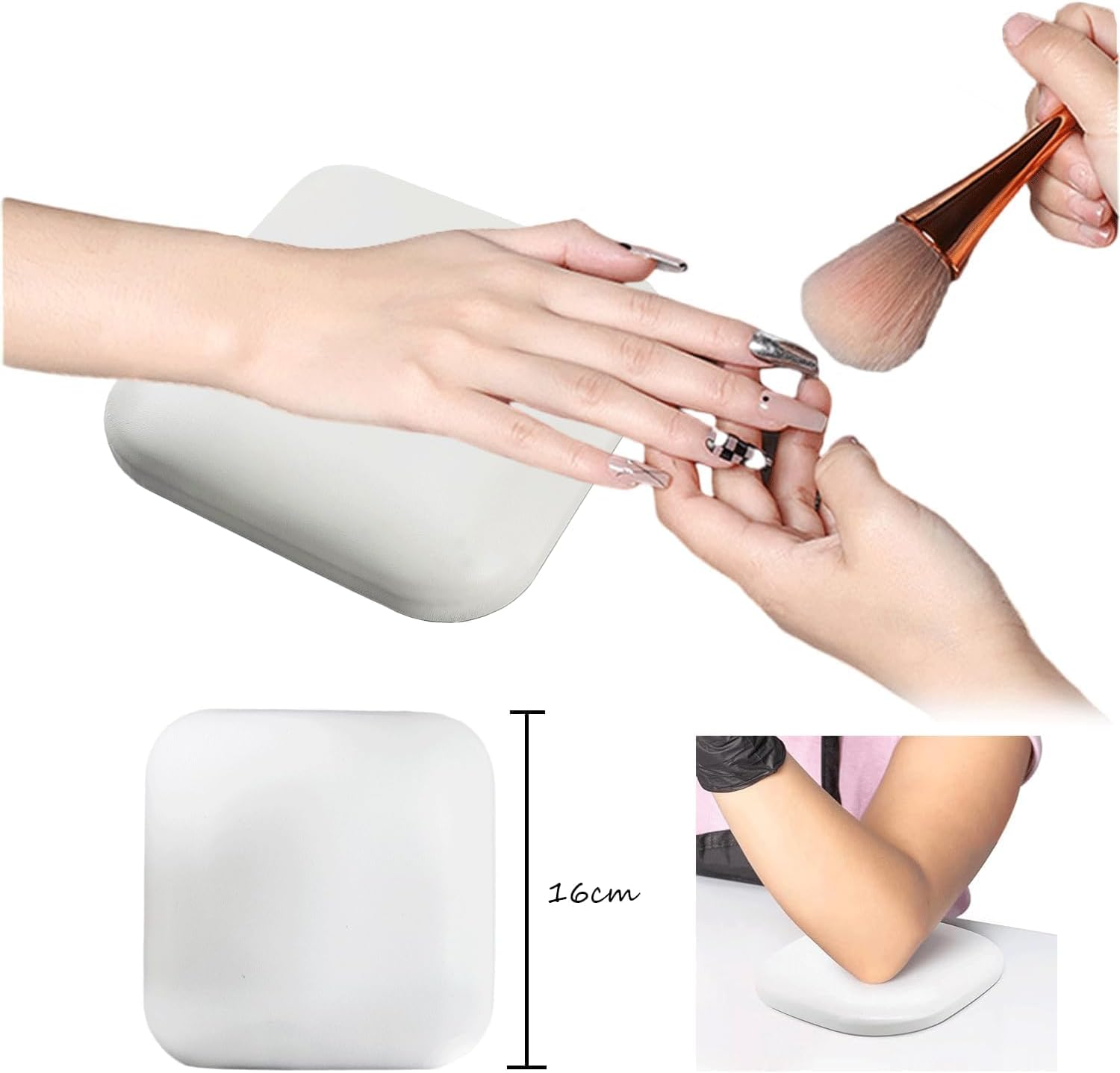 Nail Armrest Cushion for Elbows, Nail Arm Rest Hand Cushion, Non-Slip Manicure Hand Cushion, Manicure Hand Rest Cushion, Non-Slip Elbow Pad, Nail Hand Cushion, Nail Studio Non-Slip Hand Rest image number 2