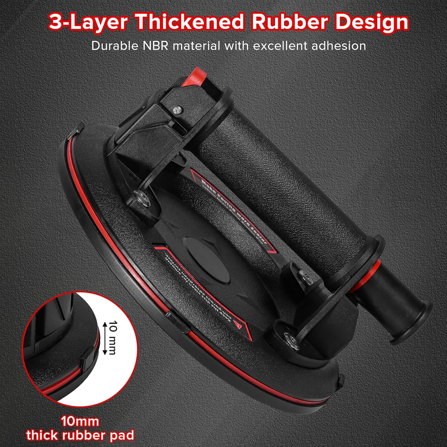 Glass Suction Cups,8"Heavy Duty Suction Cups 662 Lbs Load Capacity Powerful Industrial Glass Suction Cups for Lifting Large Glass Tile Granite image number 6