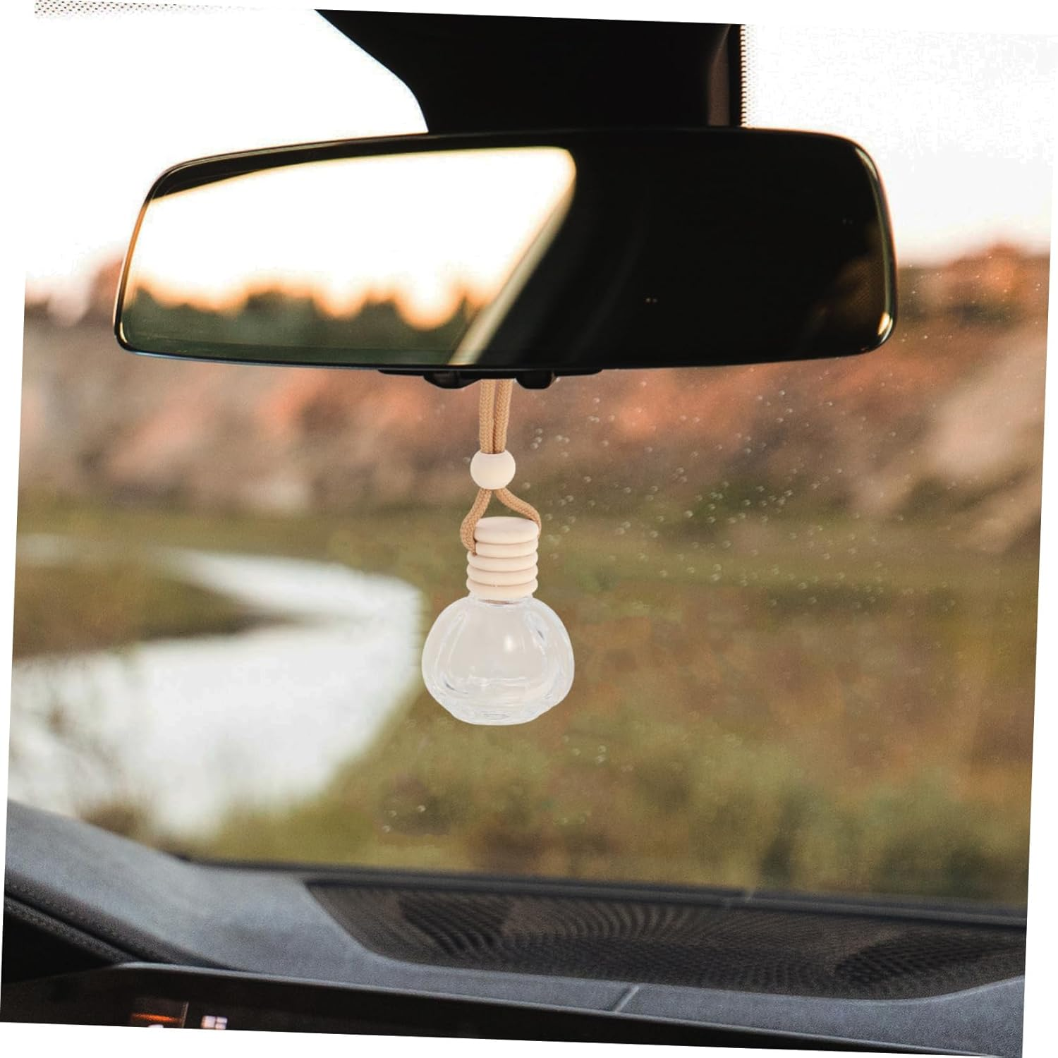 6Pcs Car Aromatherapy Essential Oil Storage Bottles Perfume Diffuser for Car Stylish Hanging Air Freshener Unique Design Relieve Driving Fatigue and Create Fresh Atmosphere image number 1