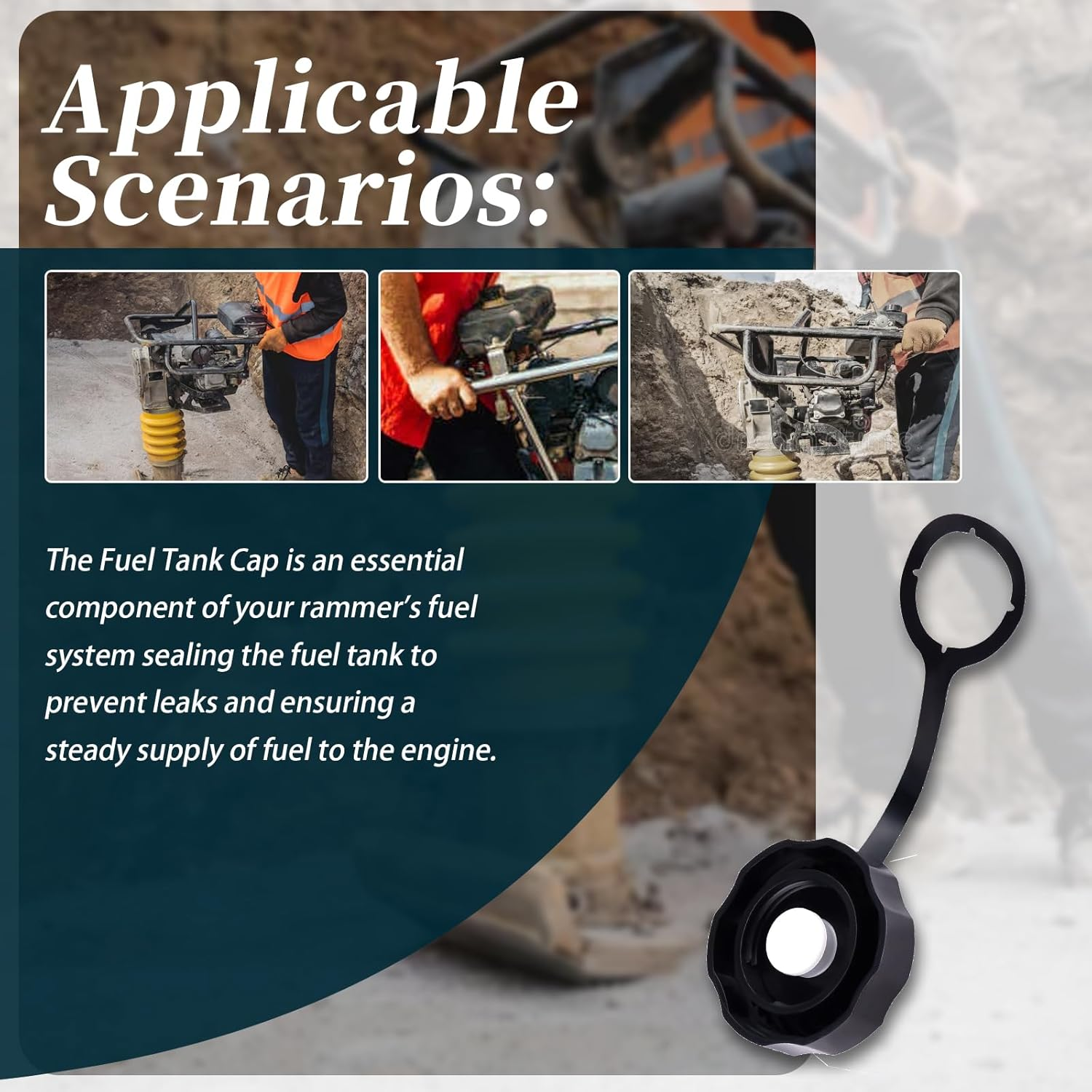 366350460 Fuel Tank Cap Compatible with Mikasa MTX60SD, MTX70HD, MTX70HDR,MTX70SD MTX80, MTX80HDR Model Rammers