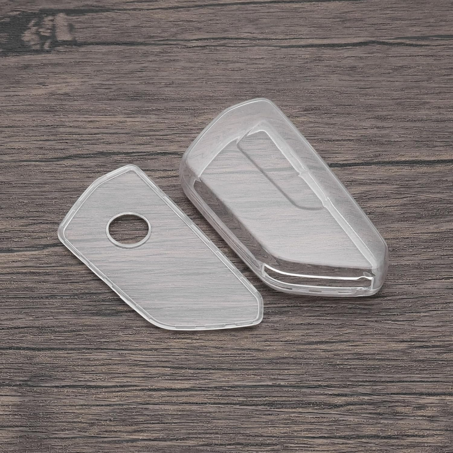 2PCS 3-Button Car Key Case Compatible with VW Golf 8 ID.3 ID.4, Seat Leon MK 4, Skoda Octavia 2020 - 78.8X39.9Mm TPU Cover Transparent - Transparent image number 4