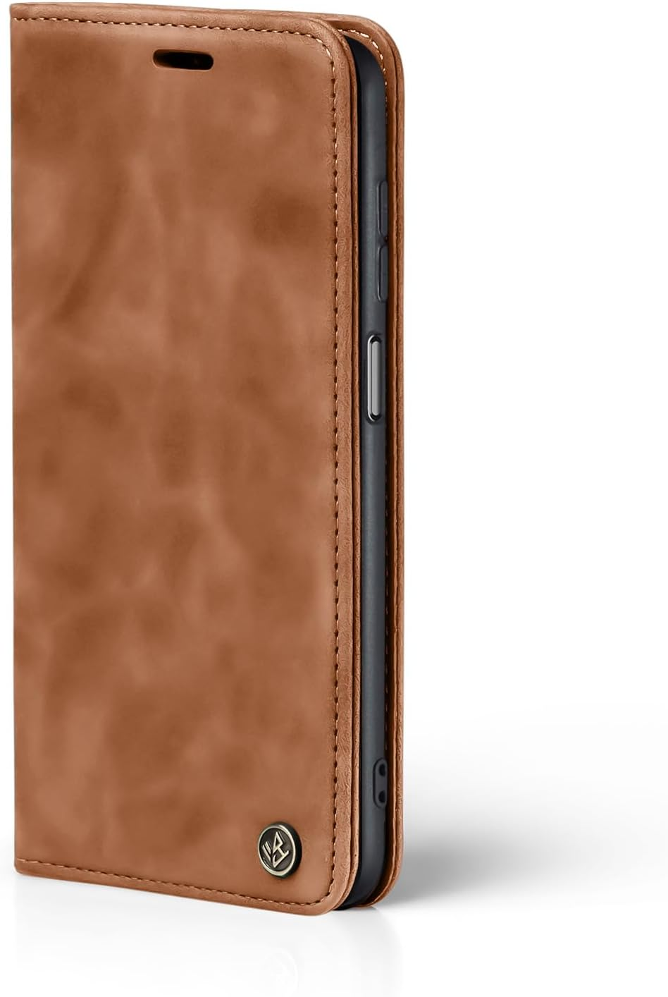 LBH Mobile Phone Case for Samsung Galaxy A13 in Light Brown with Card and Money Compartment Smartphone Case with Stand Function Flip Case Protective Case Magnetic Closure Vintage image number 1