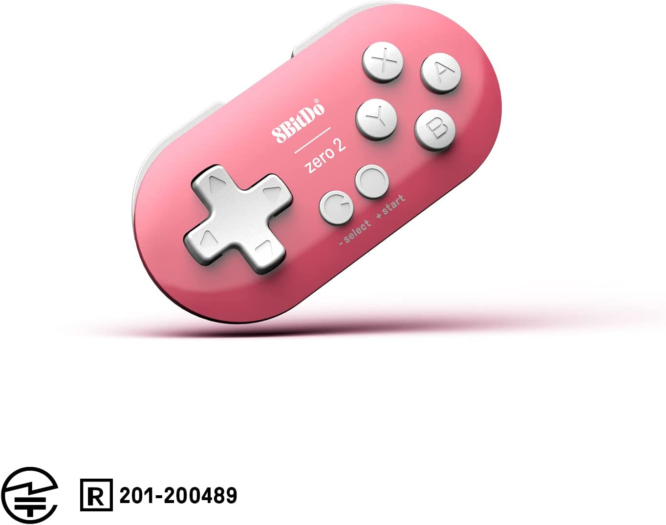 8Bitdo Zero 2 Bluetooth Gamepad Key Chain Sized Mini Controller for Nintendo Switch, Windows, Android, Macos with a Commemorative Brooch (Pink Edition) image number 4