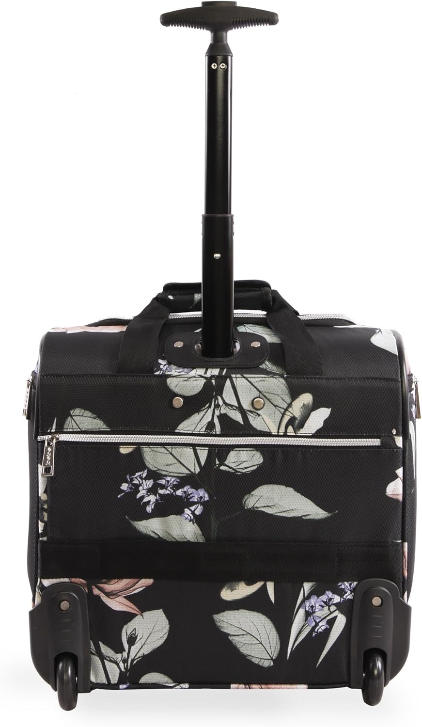 BEBE Women'S Valentina-Wheeled under the Seat Carry-On Bag, Floral Black, ONE Size, Valentina - Wheeled under the Seat Carry-On Bag - Black Floral image number 3