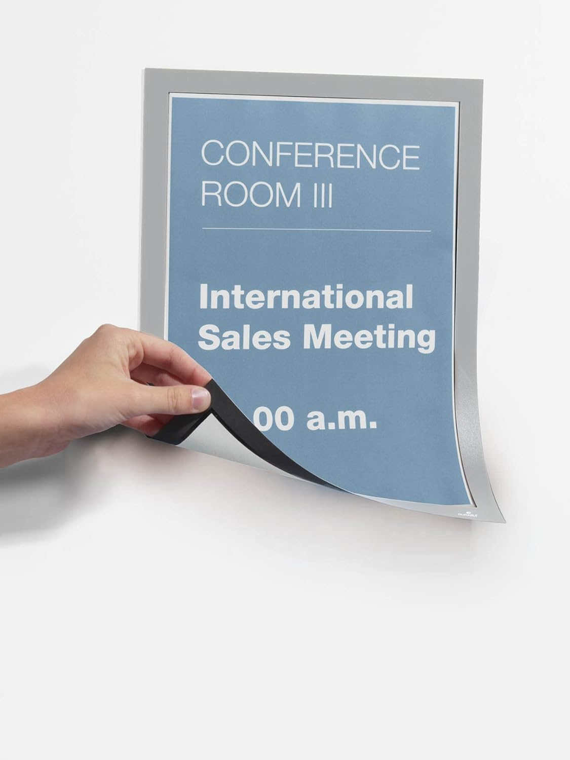 Durable Duraframe Magnetic Frame, A4, Silver (Pack of 5) image number 7