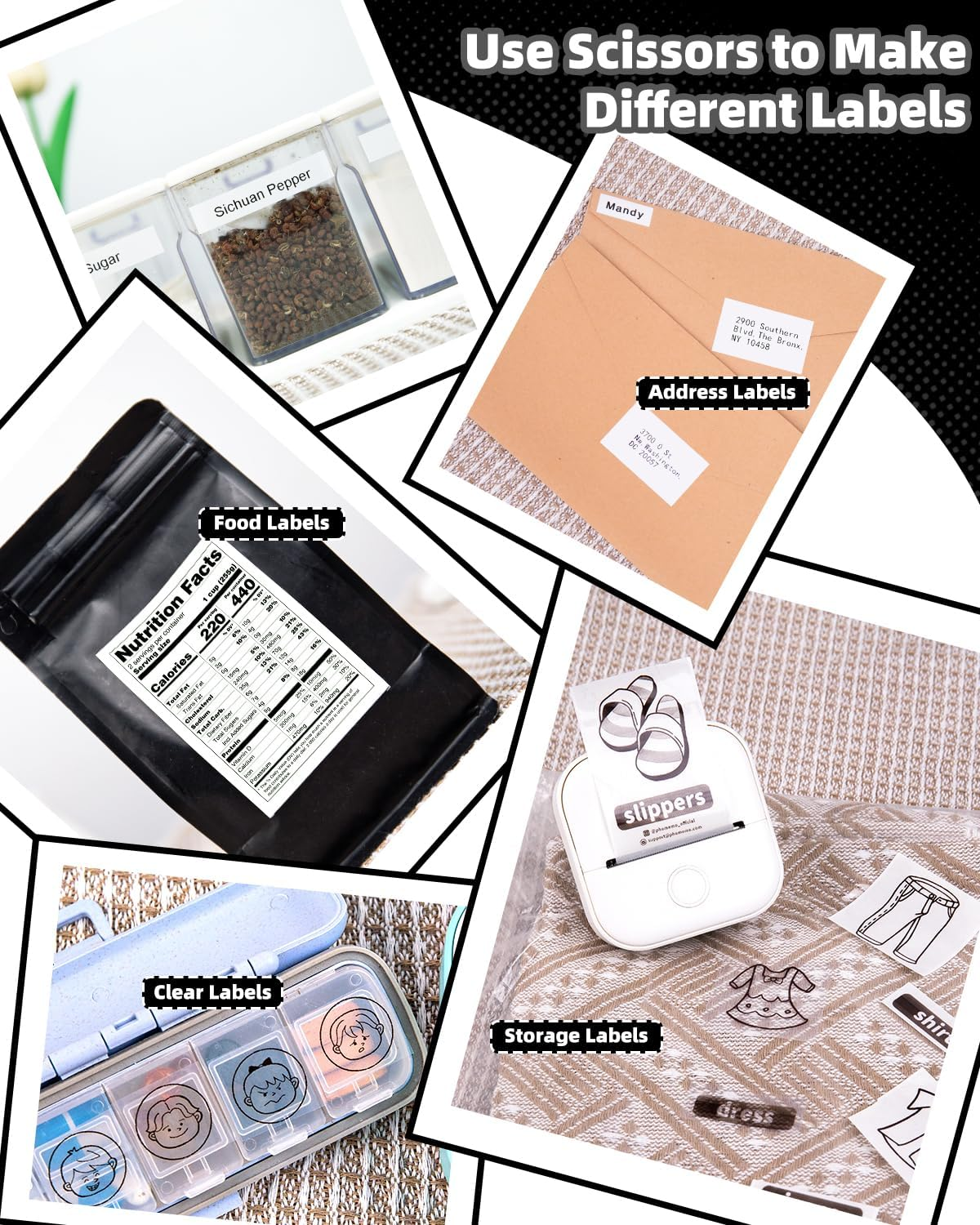 Mini Sticker Printer - T02 Portable Pocket Printer with 3 Rolls Paper, Bluetooth Photo Picture Printer for Students Birthday, Compatible with Phone & Tablet, White image number 3