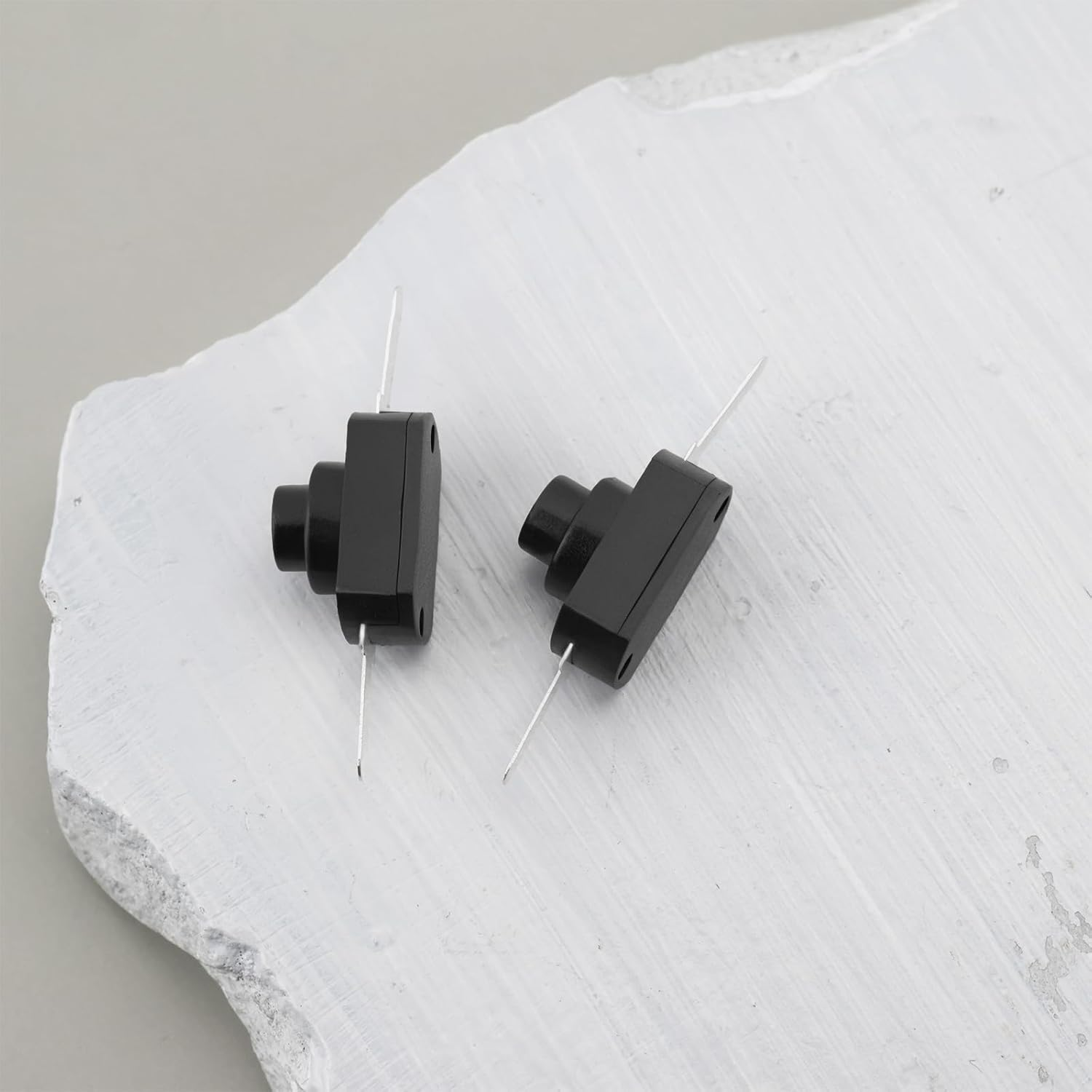 Create Idea 50X 1208YD Self-Lock Micro Push Button Switch 12 X 8 Mm Miniature Switch DC 30V/1A 2-Pin Black image number 3