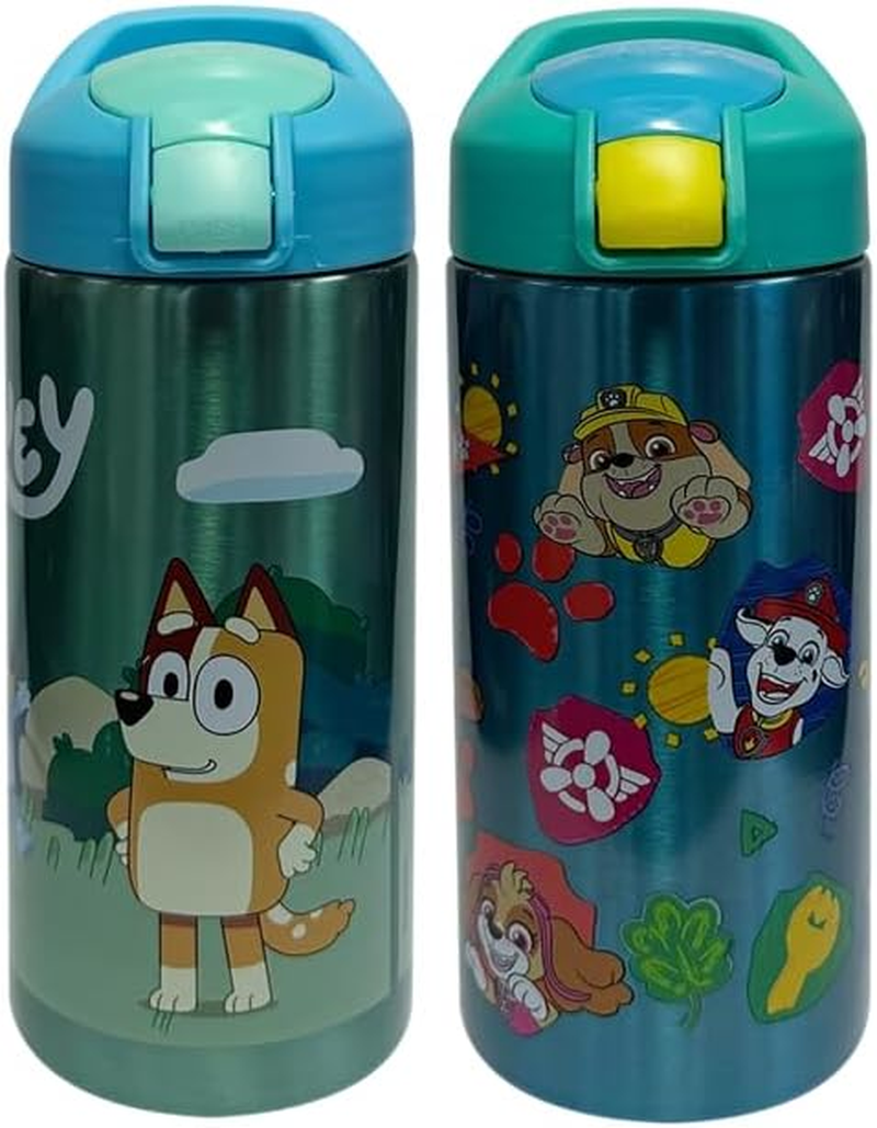 Blue and Paw Patrol 577Ml Vector Stainless Steel Bottle - 2 Pack
