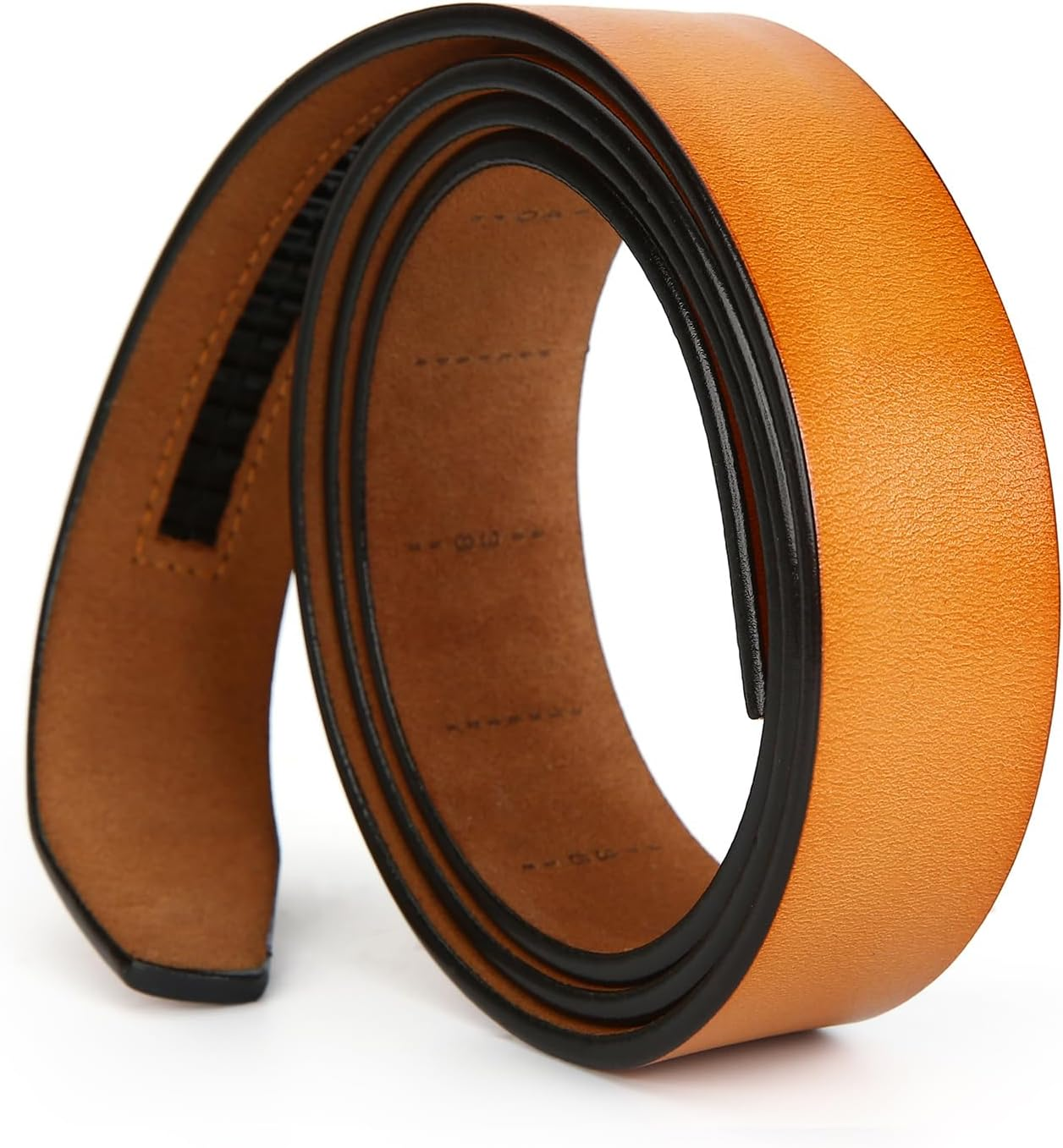 Nelbons Men'S Ratchet Belt Strap Only 35Mm 1 3/8",Leather Belt without Buckle,Replacement Belt