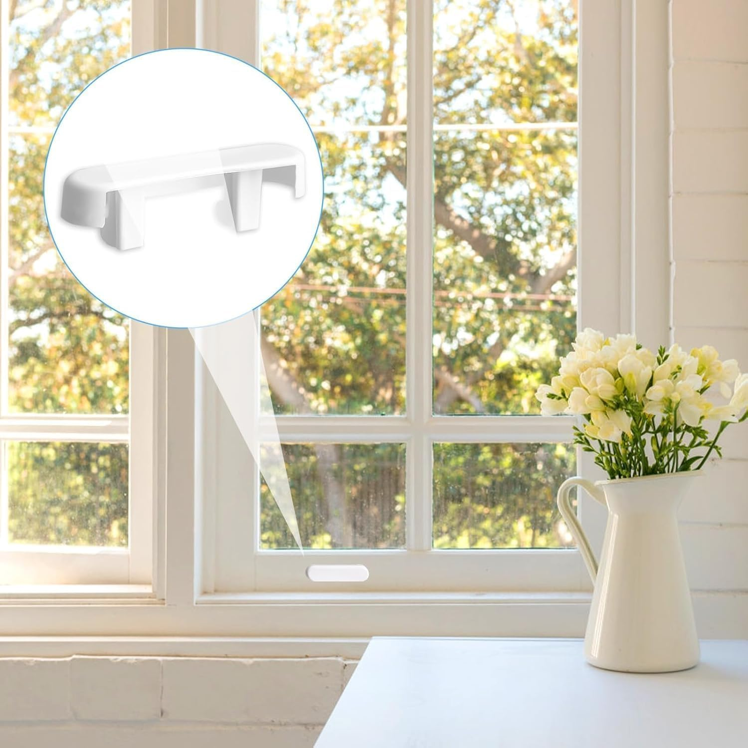 Xinghonyac 20 Pcs Weep Hole Covers, Window Drainage Cover Caps, Drainage Caps, Window Sill End Caps, Windows Sill Cover Hole Suitable for UPVC Window Fittings (White) image number 3