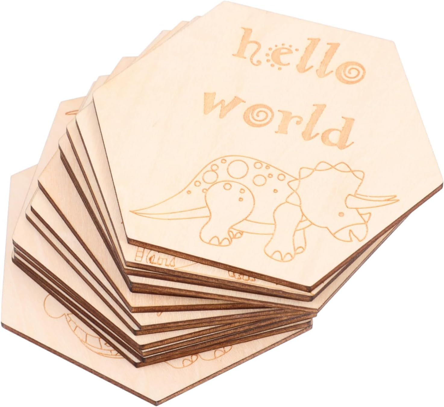 Kisangel 14Pcs Milestone Cards Growth Blocks for Photo Props Meaningful Keepsake for Newborn Monthly Growth Safe Natural Design image number 3