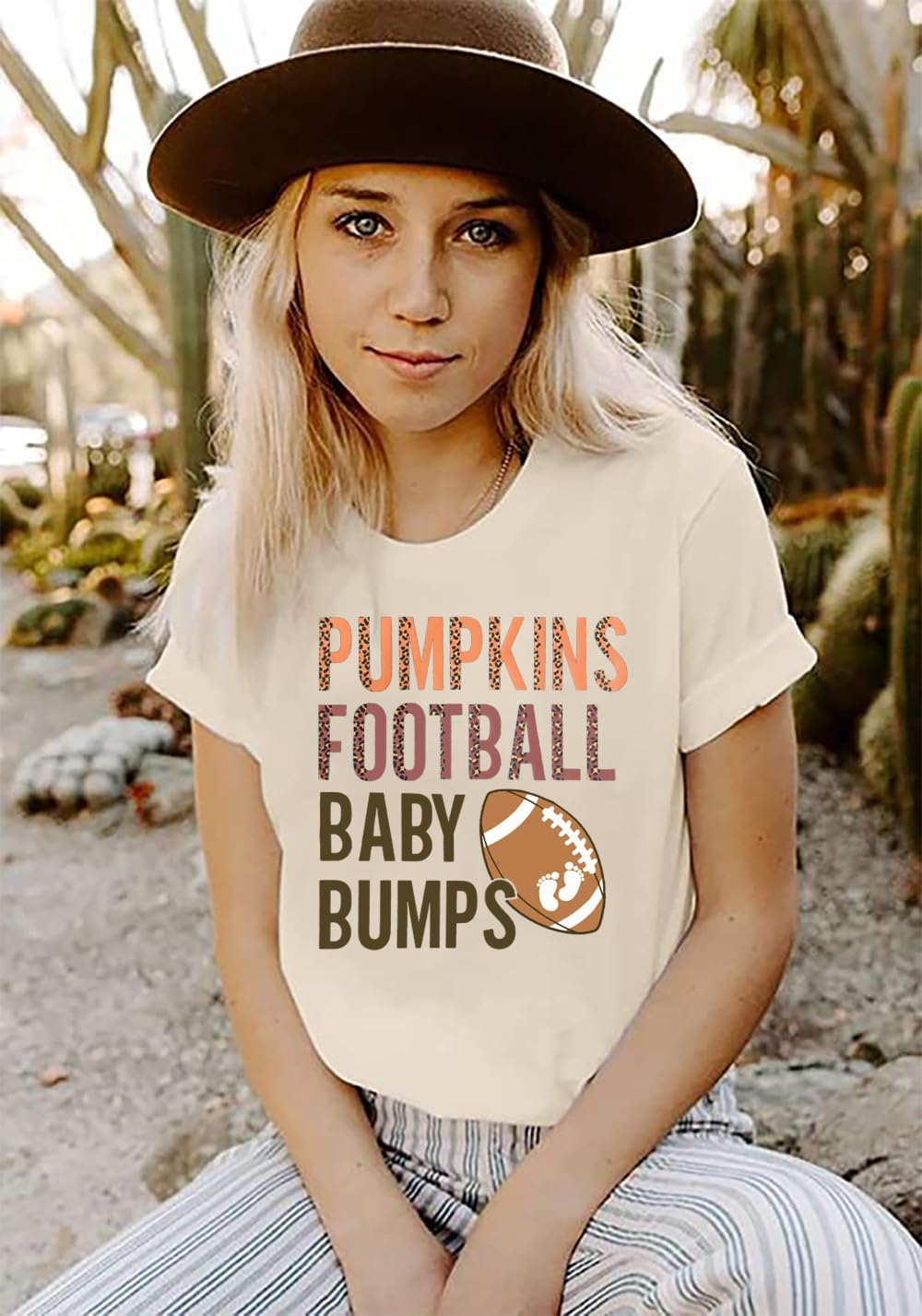 Pumpkins Football Baby Bumps Shirt Women Maternity Tshirt Pregnancy Announcement Shirts Fall Expecting Mom Gifts Top image number 3
