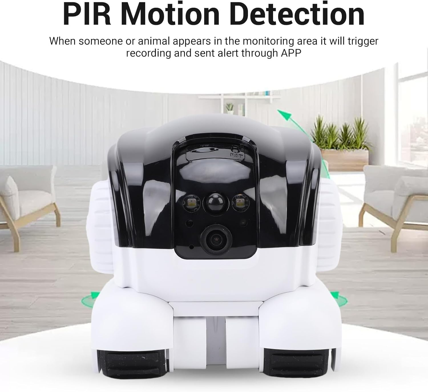 Zopsc Robot Pet Camera on Wheels, Smart Security Cam with Remote Interaction, Automatic Pet Tracking, Motion Detection, Movable Robot Camera with APP for Home Office image number 3