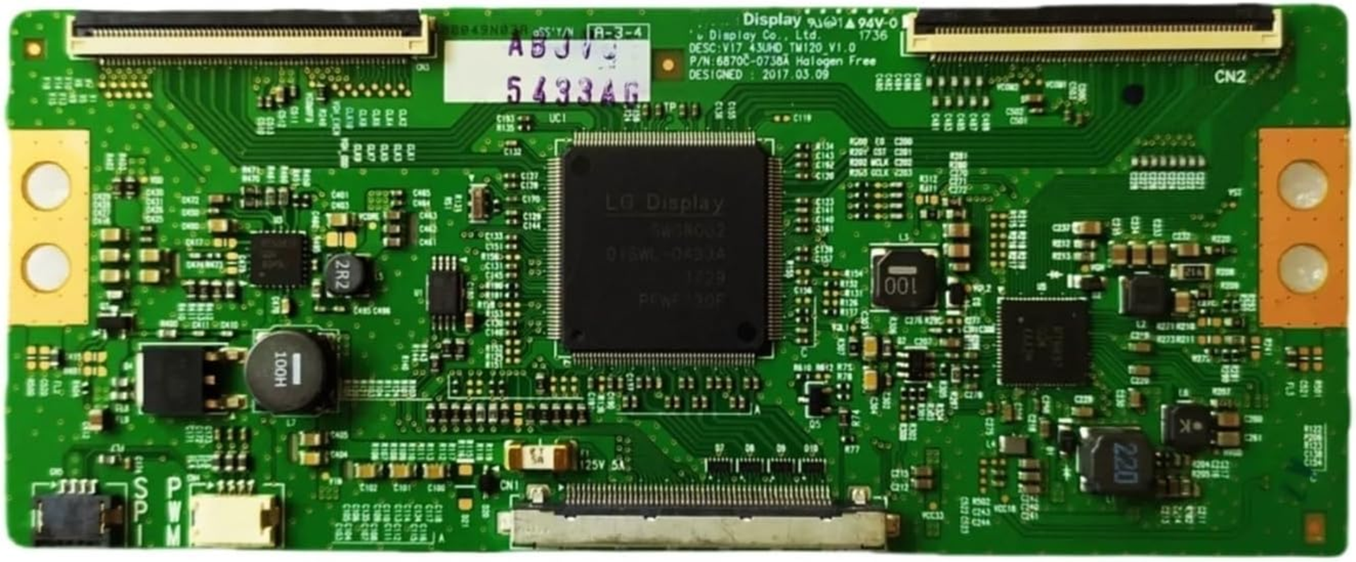 6870C-0738A，Compatible for Sony ，T-Con Board 6870C 0738A for TV 43'' 49'' 55'' Logic Board V17_43UHD_TM120_1.0 Replacement Accessories(49 Inch)