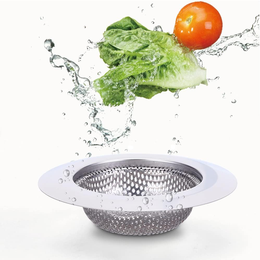 Tongke 2 Pcs Stainless Steel Kitchen Sink Strainer, Anti-Clogging Sink Disposal Stopper, Perforated Basket Drains Sieve for Kitchen Sink Drain (Medium*2) image number 3