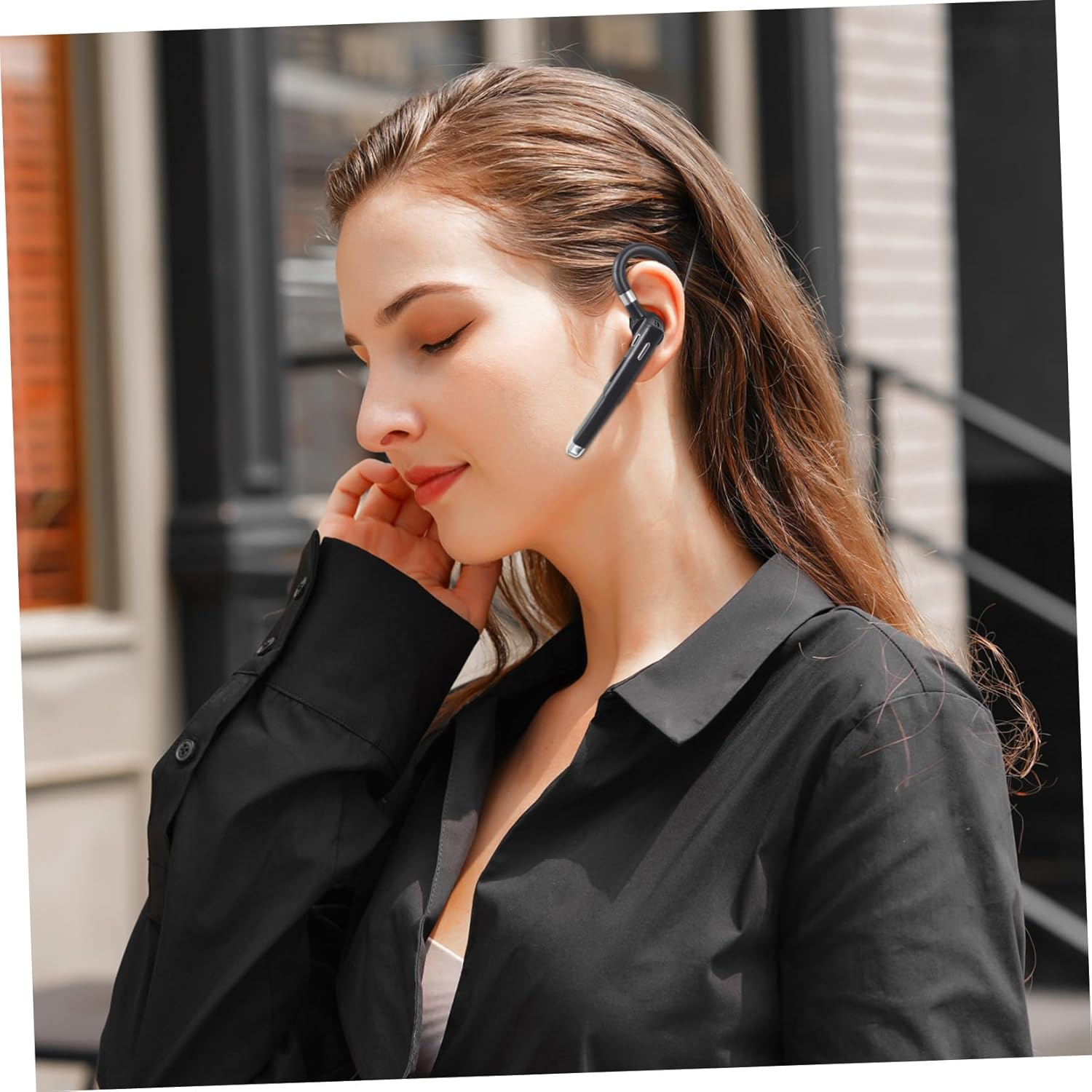LALAFINA Wireless Wireless Headset Noise Cancelling Earbuds for Business Running Lightweight Comfortable Design for Office and Outdoor Use image number 2