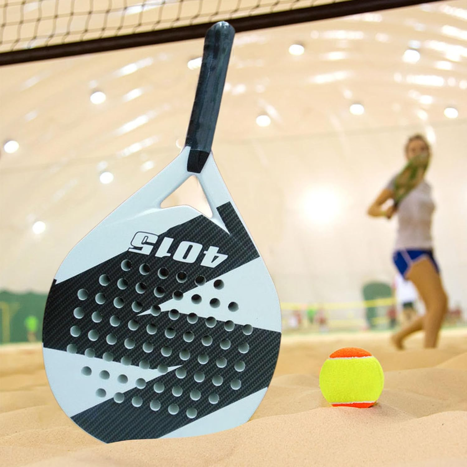 Beaches Tennis Paddle | Lightweight Soft EVA Carbon Fiber Racket with EVA Memory Foam Core, Portable Tennis Rackets for Women and Men image number 2