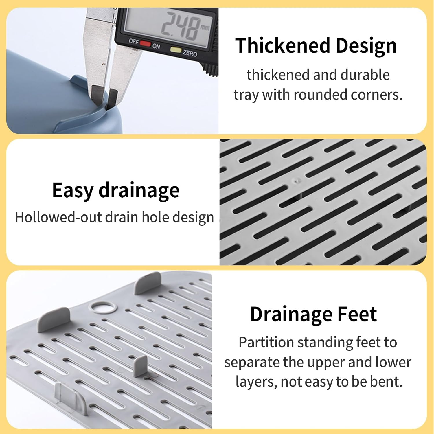 Rabbit Litter Box Pet Toilet Tray Plastic Waste Pan Easy to Clean Reusable Small Animal Potty for Bunny Guinea Pig Chinchilla Hamster Indoor Cage Training Use(White,Small)