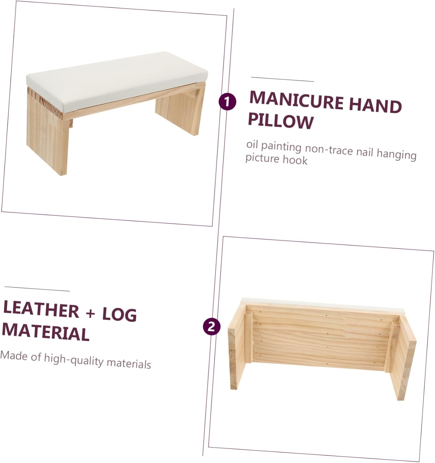 COMPUKAS 1PC Japanese Manicure Hand Pillow Cushion Stylish Nail Art Accessory for Comfortable Resting for Home Salon Use Breathable Easy to Carry for Beginners image number 2