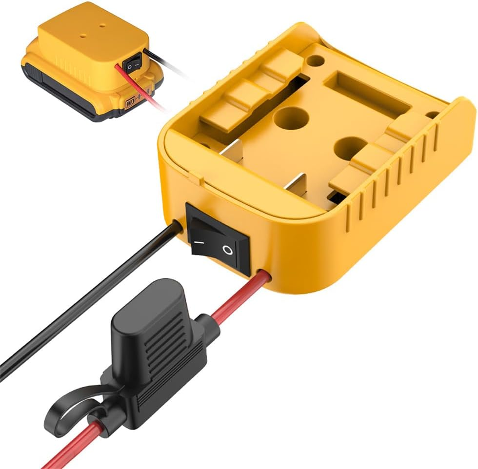 For Dewalt 20V/18V Max Battery Adapter W/Fuse to Dock Power Connector Adapter image number 6