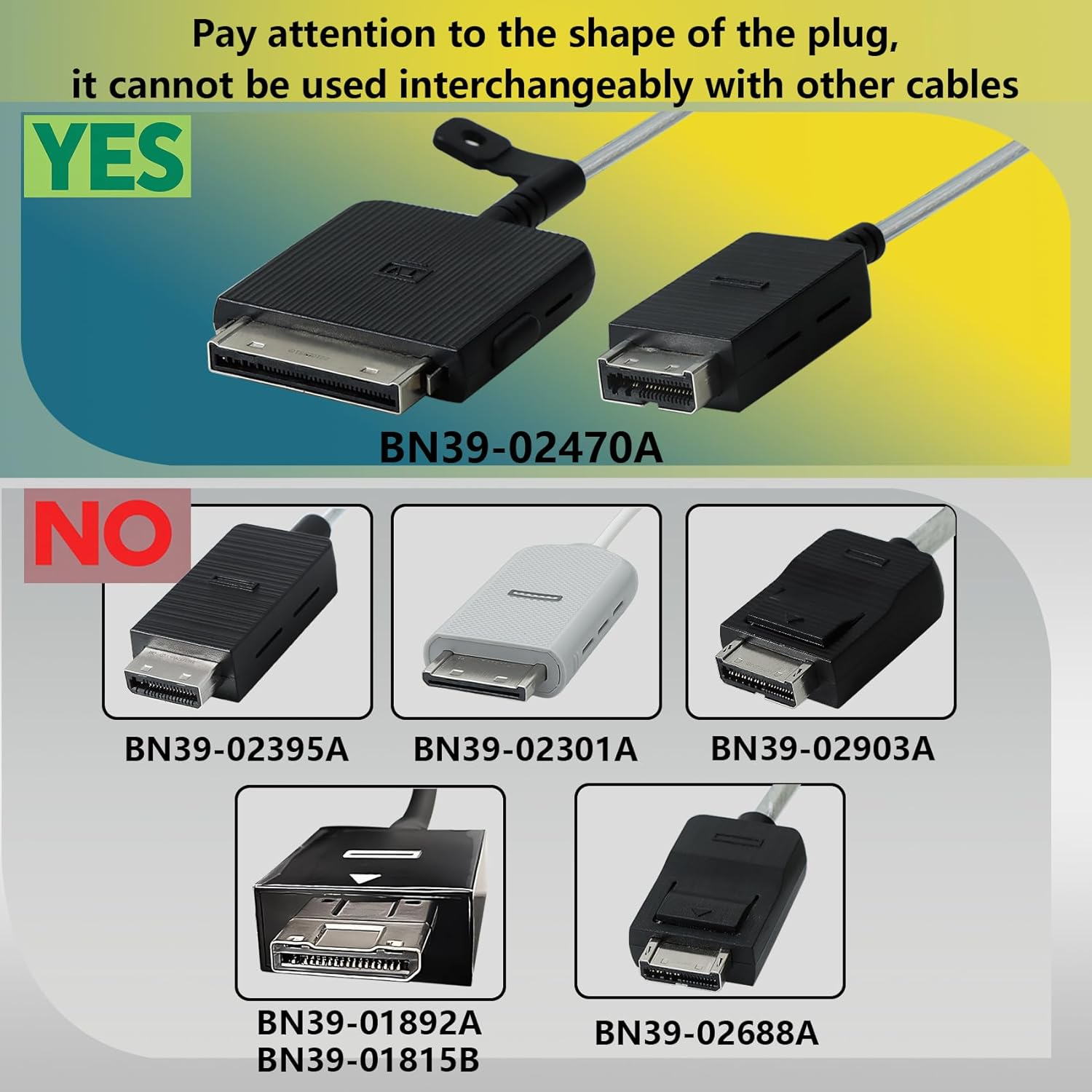 BN39-02470A 5M /16Ft One Connect Cable Only Compatible with Samsung Frame Tv One Connect Cable for LS03FA LS03DA LS03BA LS03AA LS03RA LS03TA Q85R Q90R Q95T（All 8K and 32" Frame TV Cannot Be Used） image number 1