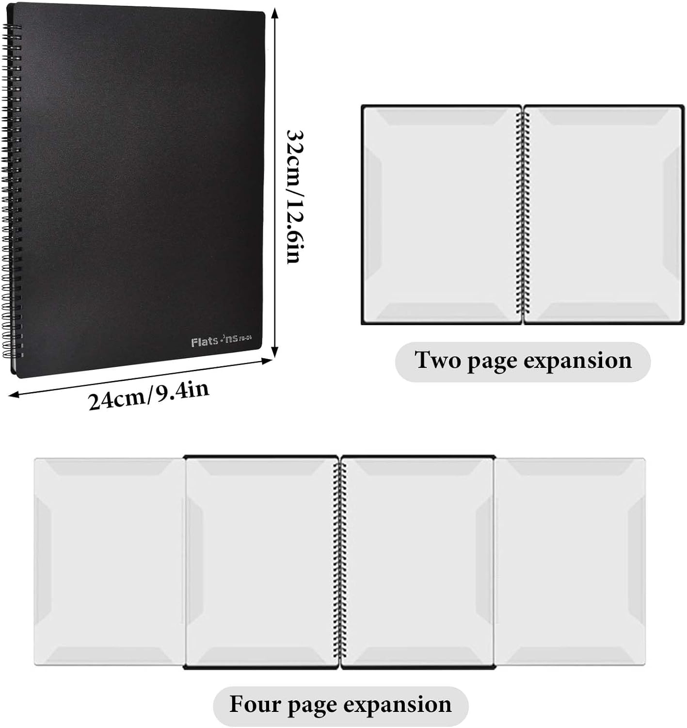 A4 Sheet Music Folder, 4 Page Expand, Writable Choir Folder, Music File Display Folder Presentation Binder for Piano Guitar Violin Paper Document Music Lovers Students Use image number 6
