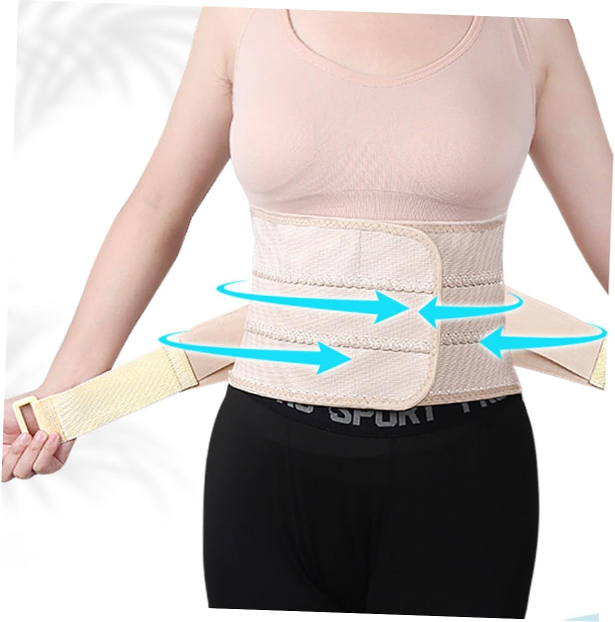 Postpartum Abdominal Girdle Belt Lightweight Breathable Cotton Waist Shaping Band for Women Yoga Running Cycling Corset Pink image number 5