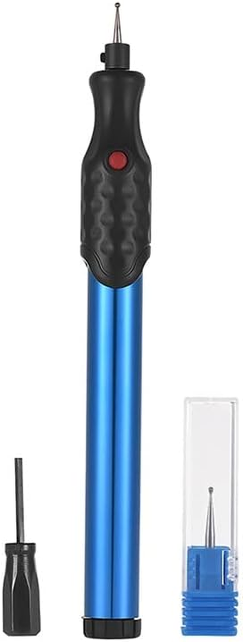 Tool Ceramic Metal Wood Engraving Pen Glass Electric Micro Engraver Diamond, 5.51X0.55 Inches, Includes Spare Grinding Head & Spanner