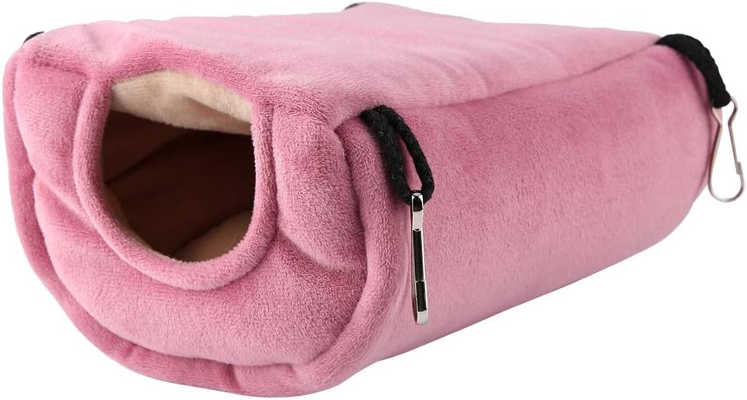 Winter Warm Bird Nest, Windproof Warm Parrot Nest Plush Hammock Hanging Swing Bed Cave for Pet Bird(Large)