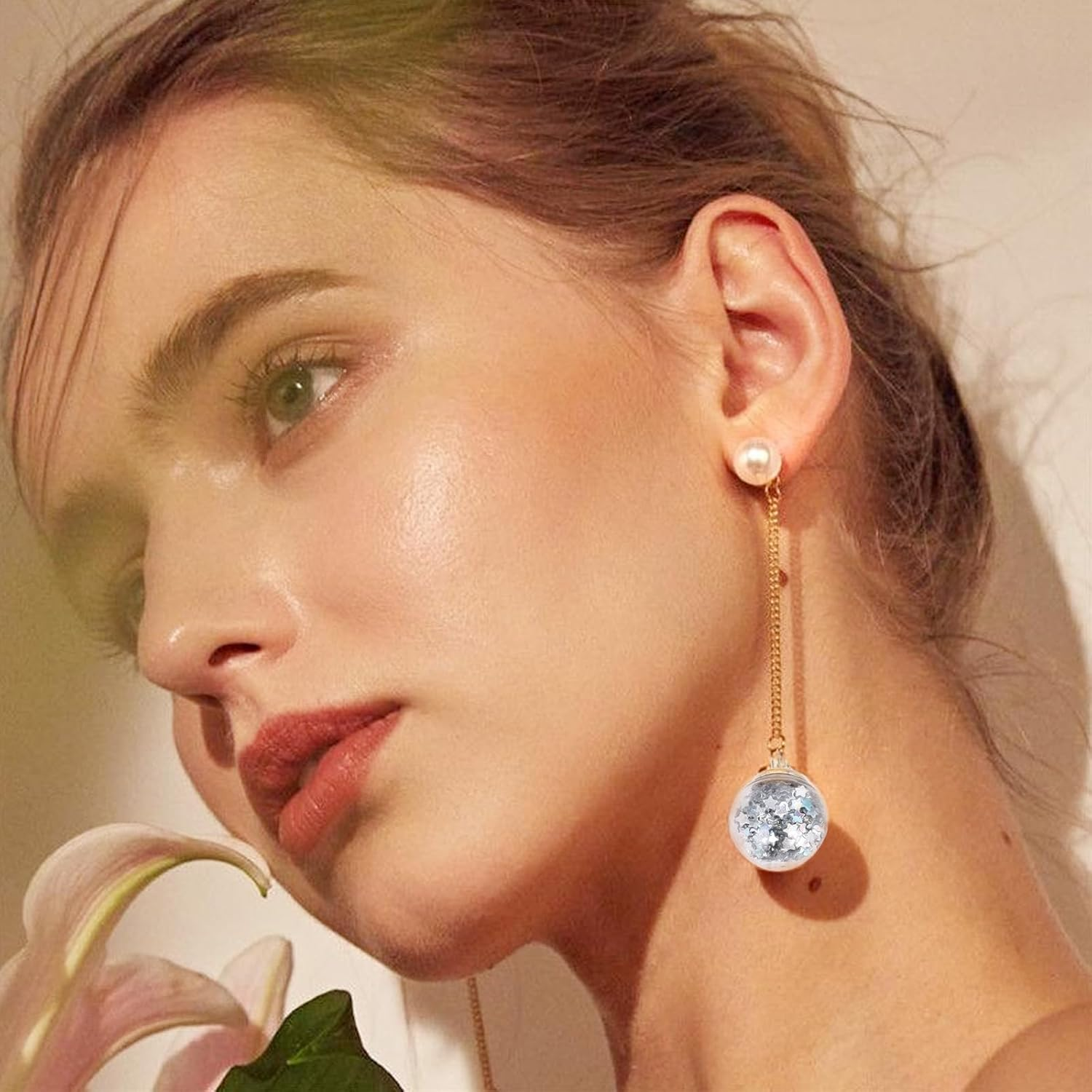 Star Glass Ball Charms, 60 Pcs Colorful Star Shiny Rhinestone Glass Ball Pendant Charm for DIY Jewelry Making, Necklace Bracelet Earring, Art Craft Making, DIY Supplies image number 6