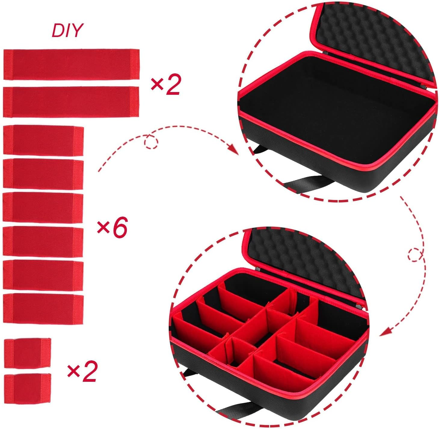 Khanka Hard Battery Storage Box Holder, Carrying Case Replacement for Milwaukee M12 Battery and Charger - Holds 12V 2.0/3.0/4.0/5.0/6.0/6.5/8/9.0/12.0-Ah Battery, Charger (Case Only) image number 1