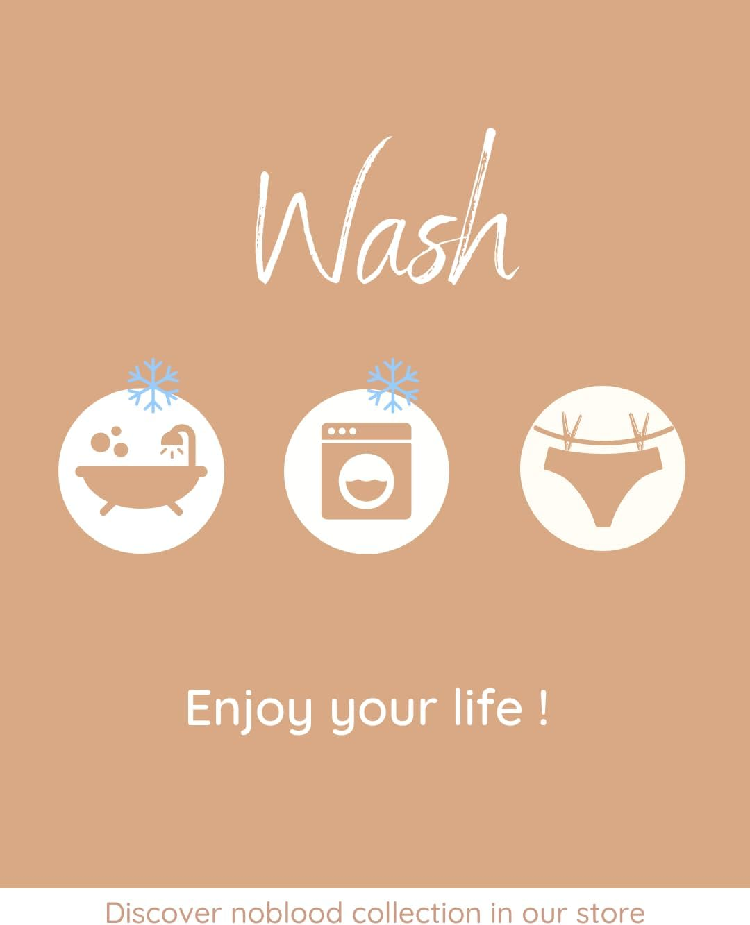 Noblood Period Pants Heavy Flow for Women and Teenage Girls - Washable - Cotton - Eco-Friendly - Menstrual Underwear - Absorbent Periods Undies - Womens Teens Girl (Yun, XS) image number 1