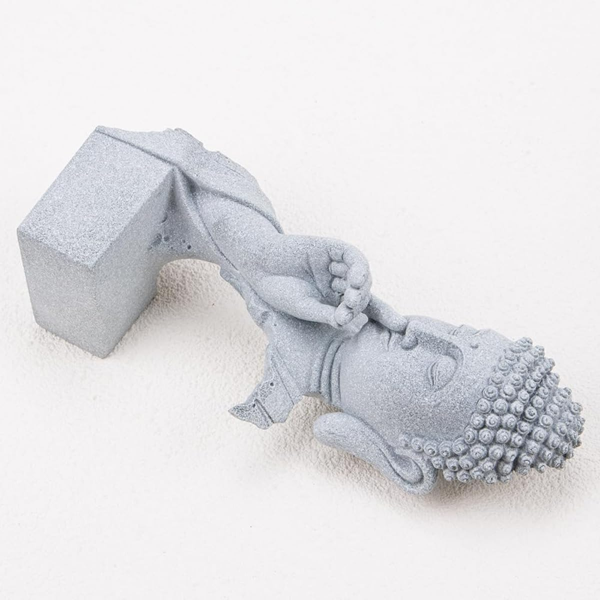 AIMALL Chinese Style Sakyamuni Buddha Ornament Flower Pot Figurine for Tea Room Living Room Entryway Desktop Zen Decoration Garden Landscaping 2.7X3.5X8.1In image number 3