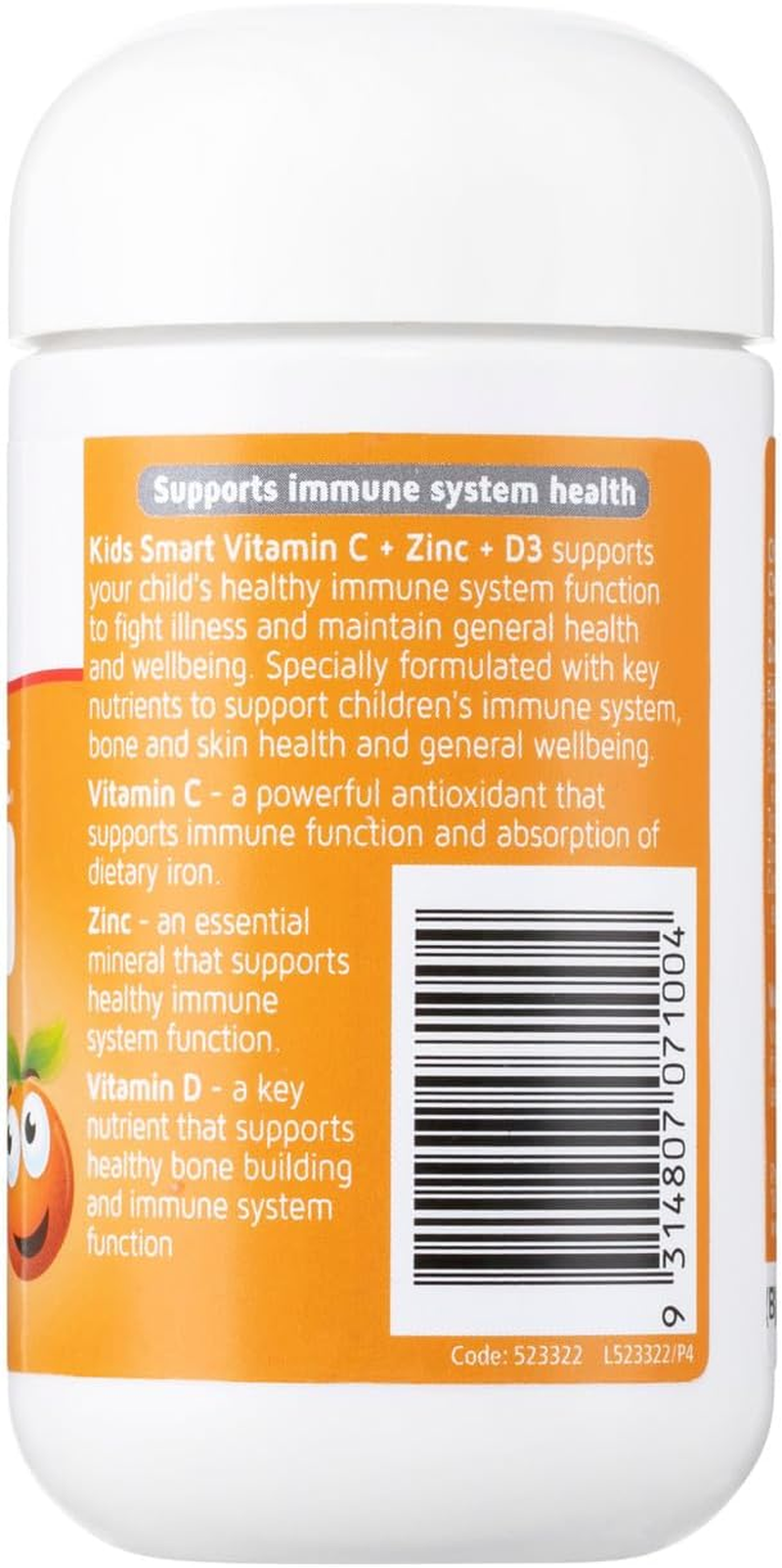 Nature'S Way Kids Smart Vitamin C Zinc and D3 75 Tablets