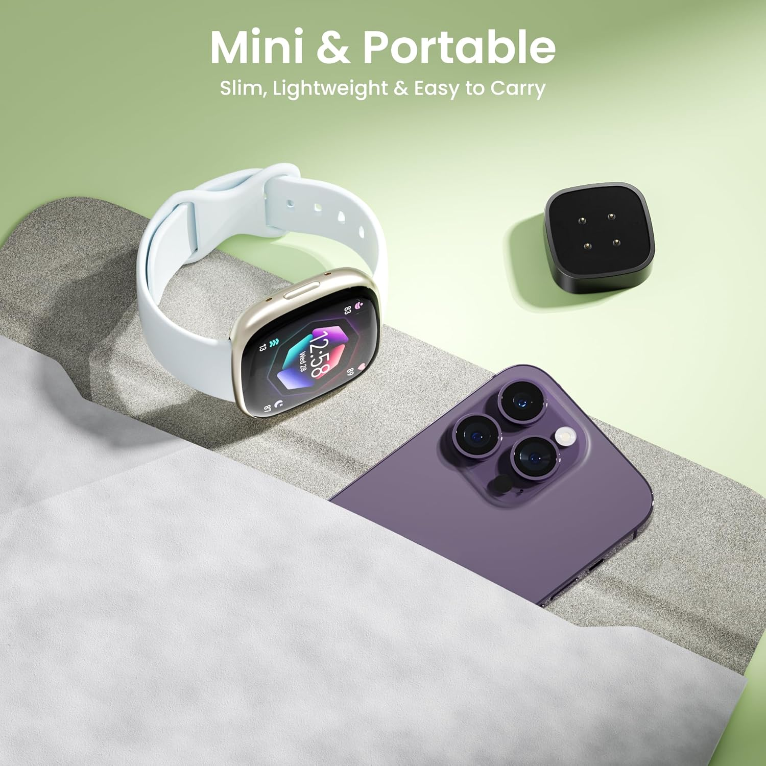 RUXELY Charger for Fitbit Versa 4/Versa 3/Sense 2/Sense,Magnetic USB C Charging Cable Dock,Replacement Type C Charging Cord Stand Portable Charger Adapter for Fitbit Sense 1/2,Versa 3/4 Smartwatch image number 5