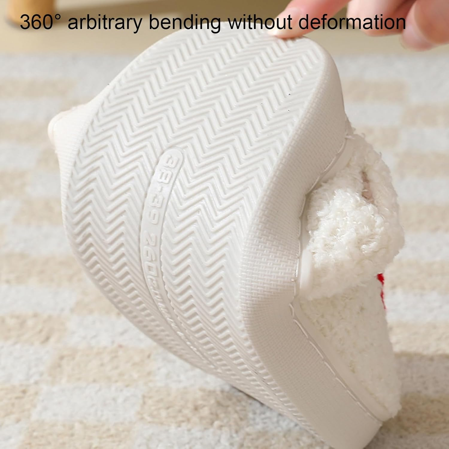 Christmas Slippers for Women - Fuzzy Slippers - Cute Slippers for Women Fun Slippers Soft Plush Christmas Shoes Keep Warm Couples Slippers Borato