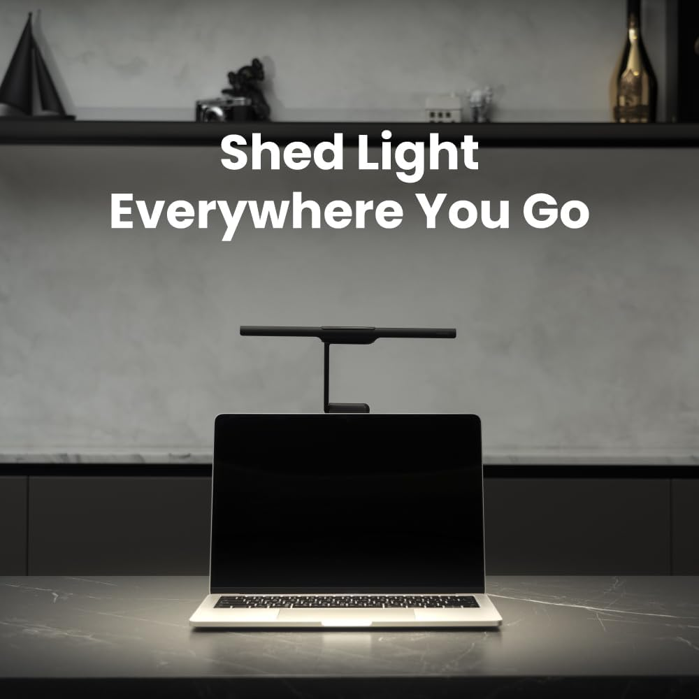 Benq Magnetic Smart Portable Multipurpose Mini Light for Use with Laptop, Ipad, and Music Stand (Black) - White image number 2