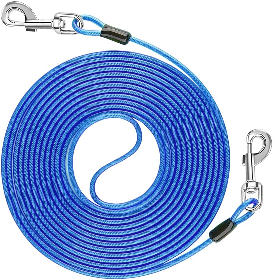 10Ft Tie Out Cable for Dogs up to 350LBS - Rust Proof Training Cable for Yard and Camping image number 1