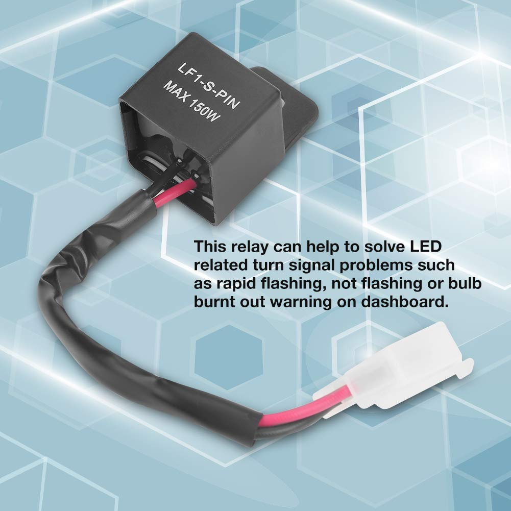 2 Pin LED Flasher Relay Universal 12V Motorcycle Blinker Relay for LED Turn image number 4