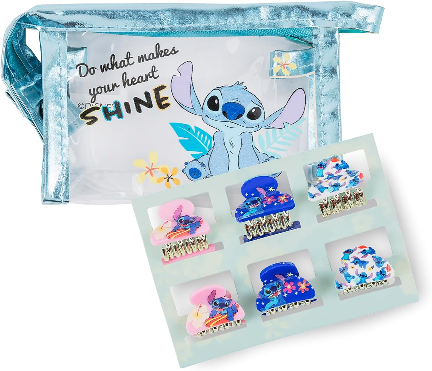 Disney Lilo & Stitch Hair Clip Set and Travel Bag VS701081L.PH, Multicolour, Travel Bag