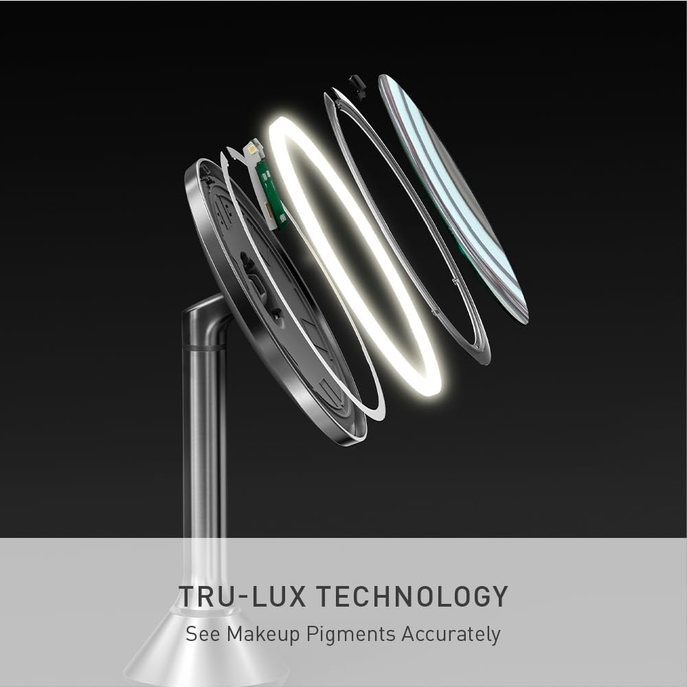 Simplehuman 5 Inch Sensor Mirror, Lighted Makeup Mirror, 10X Magnification - Brushed image number 5