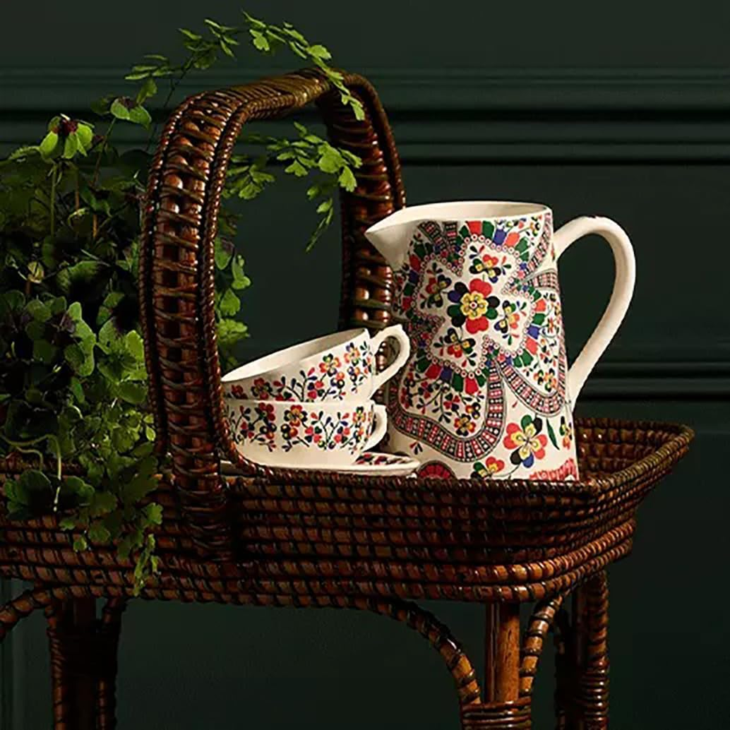 GIEN Chance Folle 18642PTH Tea Cup & Saucer, 6.9 Fl Oz (175 Ml), H 2.9 X W 5.7 Inches (7.4 X 14.5 Cm), 11.8 Oz (320 G) image number 4