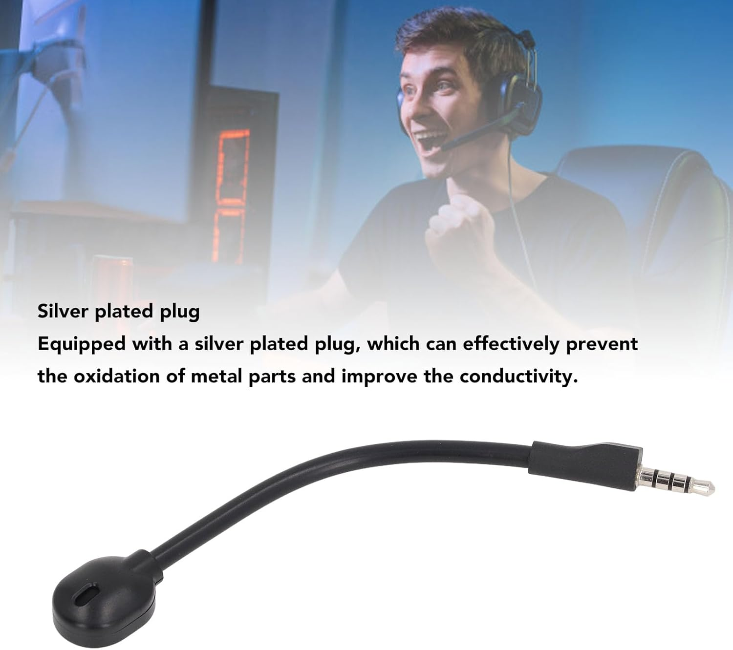 Microphone Replacement for Arctis 1 Headset, 3.5Mm Detachable Microphone Boom Mic Replacement Noise Cancelling image number 2